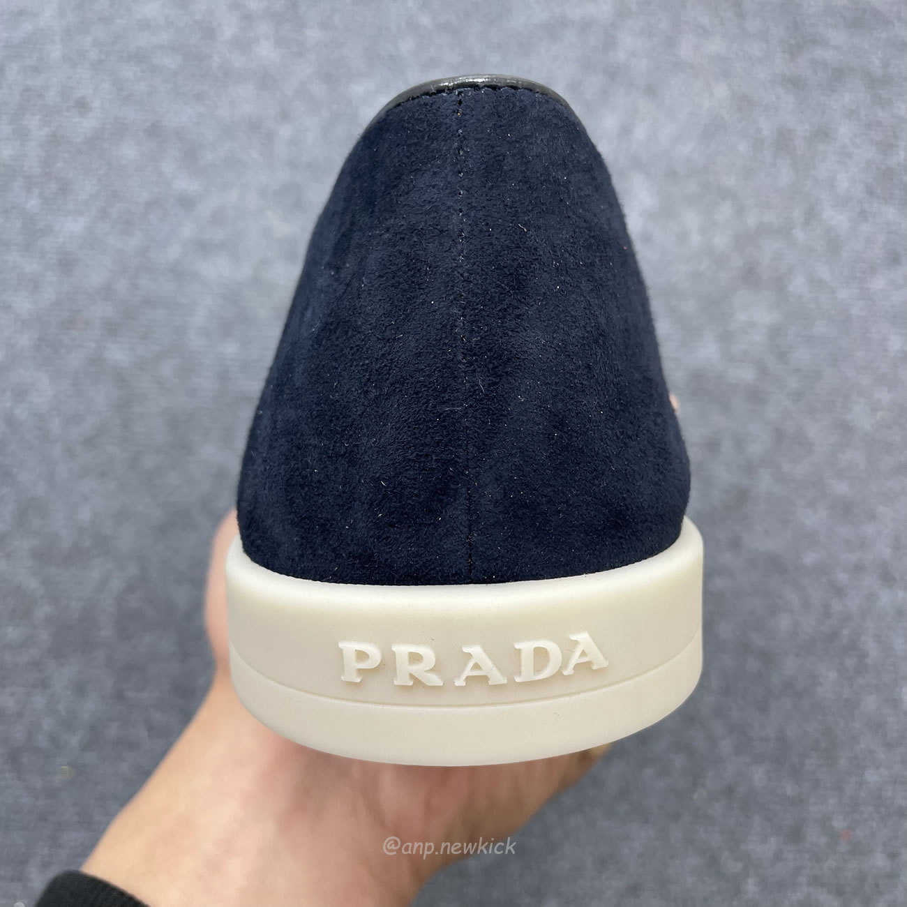 Prada Logo Suede Loafers (6) - newkick.cc